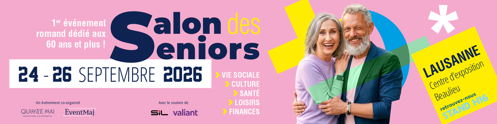 Affiche du Salon des Seniors à Lausanne 2026